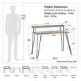 thumbnail image 3 of Ameriwood Home Haven Retro Computer Desk with Riser, Olive Green with Gold Legs, 3 of 9