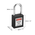 thumbnail image 2 of Unique Bargains Lockout Tagout Locks with Key, Loto Locks Safety Padlock Keyed Different with Lockout Tag Style 1, Black, 2 of 6