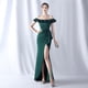 thumbnail image 2 of Vestido de noche con top de tubo y tirantes de satén para dama de honor con etiqueta de exhibición, 2 of 5