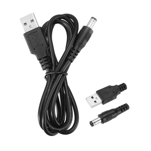USB to DC Power Cable 2A 5V DC Power Cord 5.5mmx2.5mm Connector(3.3ft, Black)