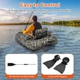 thumbnail image 7 of Infans Inflatable Float Tube w/ Fish Ruler Rod Holder Storage Pockets Flippers Paddle, 7 of 7