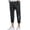 Black, variant on Wancir Mens Hippie Harem Pants Casual Elastic Drawstring Tapered Pants Solid Color Baggy Yoga Drop Crotch Trouser