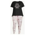 thumbnail image 4 of Joyspun Women’s Short Sleeve T-Shirt and Joggers Pajama Set, 2-Piece, Sizes S to 3X, 4 of 4
