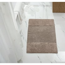 Better Trends 24" x 40" Bathroom Rug 100% Cotton, Soft Tufted Bath Mat, Water Absorbent & Spray Latex Backing Bathroom Rug (Beige) Granada Collection