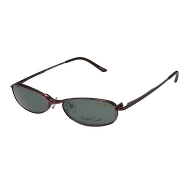NEW SMARTCLIP 431 WOMENS/LADIES CAT EYE FULL-RIM CRANBERRY CAT EYE WITH POLARIZED LENSES FRAME DEMO LENSES 53-15-135 SUNGLASS LENS CLIP-ONS FLEXIBLE HINGES EYEGLASSES/EYEWEAR