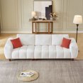 thumbnail image 2 of Convertible Sectional Sofa Couch, L Shaped Fabric Couch with 2 Headrests, Modern Design Cream Style Marshmallow Sofa for Living Room and Office (White), 2 of 7