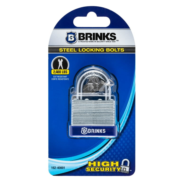 Brinks Laminated Steel 40mm Keyed Padlock with 7/8in Shackle