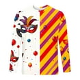 thumbnail image 5 of Amzcrzy Sudadera Para Hombre, Moda Para Hombre, Estampado De Carnaval, Blusa De Manga Larga Y Cuello Redondo, Beige, S, 5 of 5