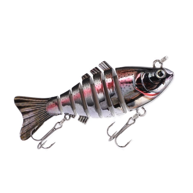 Señuelo Con Cebo Duro, Señuelo Con Múltiples Articulaciones, Duradero, Atrae Eficazmente Con 2 Anzuelos Para Pescar Truchas