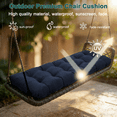 thumbnail image 2 of PUKNLY Porch Swing Cushion 60*20*4 in, 2-3 Seater Waterproof & Fade-Resistant Bench Seat Cushion Replacement with Strips, Outdoor Swing Pads for Camping, Beach, Garden, Patio, Balcony, Navy Blue, 2 of 7