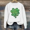 thumbnail image 4 of xixinqiwan Women's St Patrick's Day Sweatshirts,Womens Clover Print Hoodie Casual Long Sleeve Sweatshirt Irish Shamrock Pullover Tops, 4 of 6