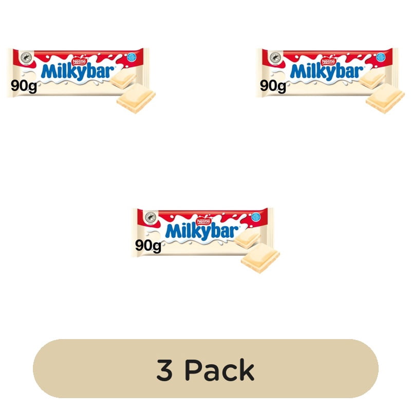 Milkybar White Chocolate Sharing Block 90g, British Import (Pack of 3)