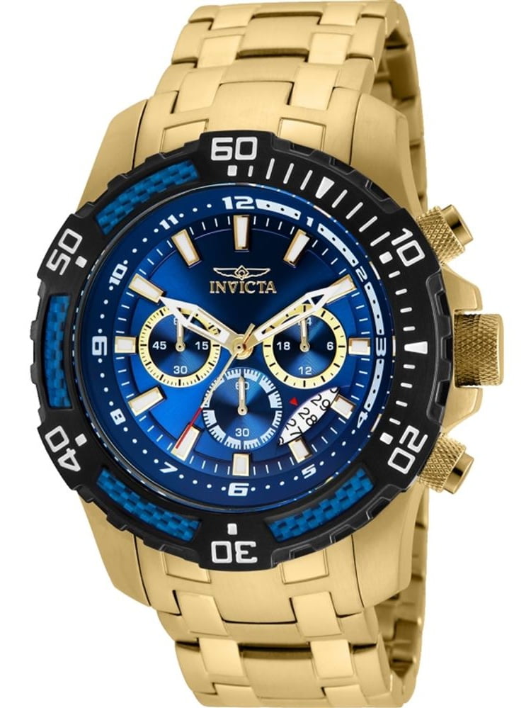 invicta pro diver blue gold