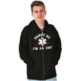 thumbnail image 5 of Trust Me An EMT Emergency Medical Tech Zip Up Hoodie Men's Women's Brisco Brands S, 5 of 5