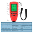 thumbnail image 5 of Car Paint Coating Thickness Gauge Car Paint Electroplate Metal Coating Thickness Tester Meter 0-2000um ,High Precision, 5 of 5