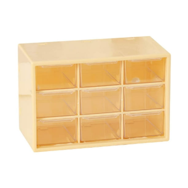 Mini organizador de cajones para caja de almacenamiento de aretes de escritorio para mujeres chicas con cajones transparentes para la oficina Home