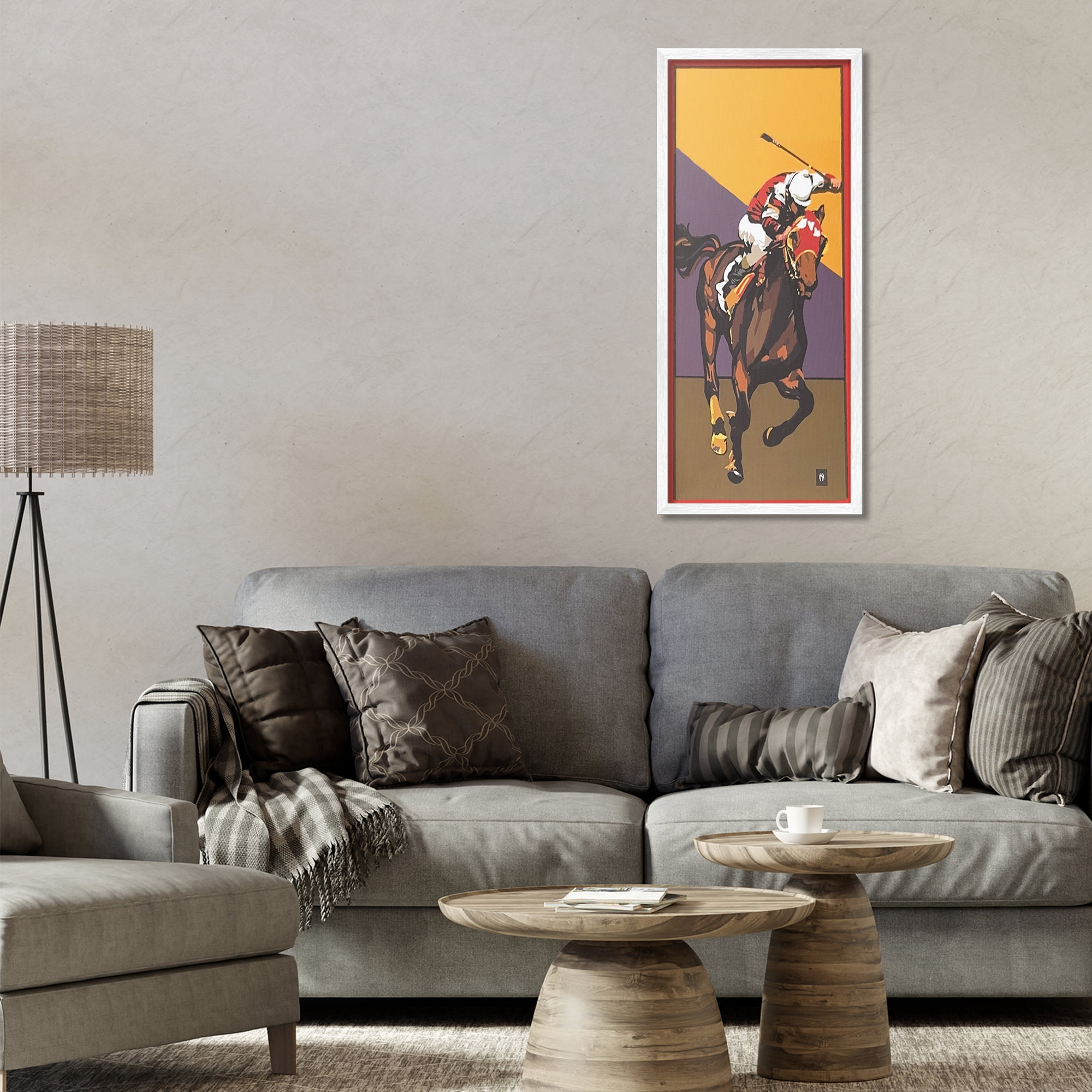 Stupell Industries The Race Final Stretch White Framed Giclee Art, design by Jadei Graphics