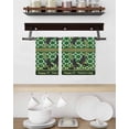thumbnail image 3 of Happy St. Patrick's Kitchen Dish Towels for Drying Dishes Set of 2, Cute Legs Coin Green Shamrock Leaves Waffle Weave Microfiber Hand Tea Bathroom Towels Quick Dry & Absorbent Towel 15.7x23.6, 3 of 7