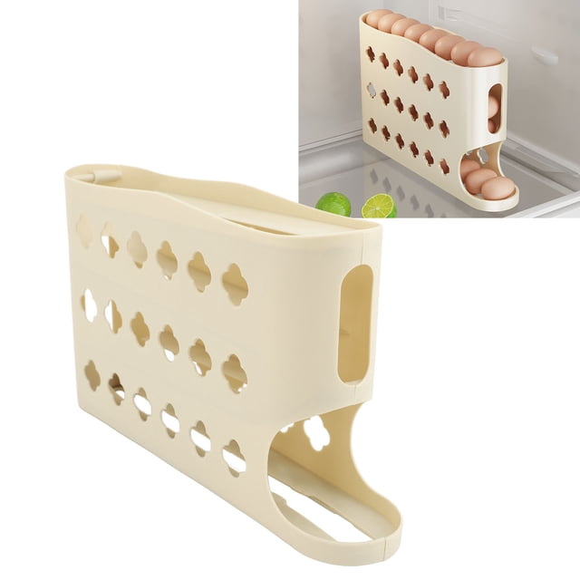Organizador De Huevos De 4 Niveles, 30 Dispensadores De Huevos De Gran Capacidad Para Refrigerador, Soporte Para Huevos Que Ahorra Espacio Para Refrigerador, Organizador De