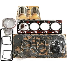 4BT3.9 Engine STD Main/Con Rod Bearing&Full Gasket Kit with Head Gasket Compatible with Cummins 4BT 3.9 Diesel Engine CASE 570LXT 580K 580L W11B Backhoe Loader