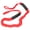 Red, variant on BIMZUC 4 ft / 1.22 m Boat Bungee Dock Lines Elastic Wharf Rope PE Stretchable Mooring Marine Rope, Black and White Ripple