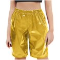 thumbnail image 1 of RXIRUCGD 2025 Summer Clothes for Kids Solid Color Loose Glossy Straight Leg Shorts For Boys And Girls Five Part Shorts For Performance Mid Length Shorts, 1 of 4