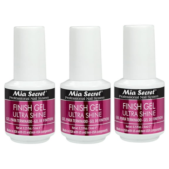 Mia Secret UV Finish Gel Ultra Shine 0.25 oz / 7.4ml (FG-01-M) - Pack of 3