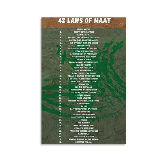 Ancient Egypt Maat Laws Science PosterCanvas Art Wall Poster Printing Office Bedroom Aesthetic Poster Living Room