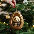 thumbnail image 4 of Opehuo Animal Christmas Ornament,Christmas Tree Animal Pattern 2D Acrylic Ornament,Forest Animal Decoration,Seasonal Decor for Christmas Tree,Christmas Decor Keepsake Gifts(3.15",C), 4 of 9