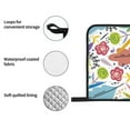 thumbnail image 6 of YFYANG Oven Mitts and Pot Holders Sets 4 Pieces, Non-Slip Heat Resistant Spring Flower Graffiti Kitchen Glove Pot Mat for Cooking and Baking, 6 of 8
