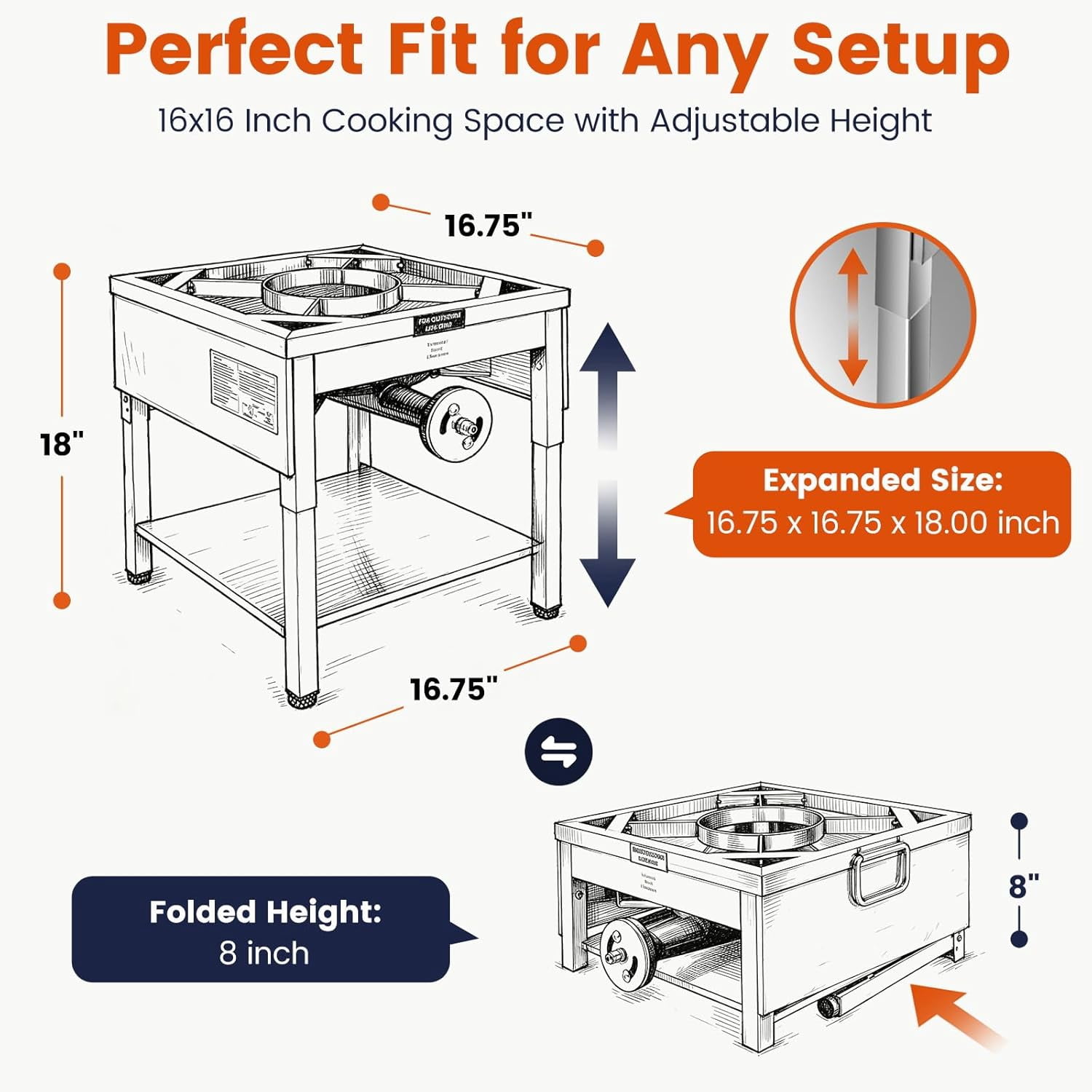 23" Stainless Steel Concave Discada Cooker with 200,000 BTU High-Pressure Propane Stove Combo | Outdoor Cooking Kit for Discada, Tacos, Griddle, Frying, Camping, and Homebrewing