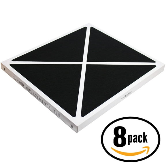 8-Pack Replacement Hunter 30930 Air Purifier Filter  - Compatible Hunter 30930 Air Filter