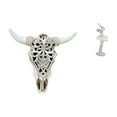 thumbnail image 1 of Escultura de pared de calavera,Estatua de resina con cabeza de vaca para decoración de pared y hogar,Adornos de diseño de patrón de decoración de pared de cabeza de vaca,Figura de, 1 of 8