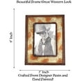 thumbnail image 2 of Urbalabs Western Cowboy Cow Print Rodeo Picture Photo Frame Country Decor Picture Frame 4" x 6" Rustic Gifts Farmhouse Picture Frames Standing 4x6 Elaborate Picture Frame, 2 of 7