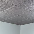 thumbnail image 2 of FASÄDE Traditional 2 Decorative Vinyl 2ft x 2ft Lay in Ceiling Panel in Argent Silver (5 Pack), 2 of 5