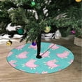 thumbnail image 2 of FMSHPON Cute Pink Fluffy Llama Xmas Christmas Tree Skirt Stand Mat for Holiday Party Decoration Indoor Outdoor 36 inches, 2 of 3