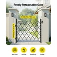 thumbnail image 2 of VEVOR Single Folding Security Gate, Lockable Scissor Gate with 360° Swivel Casters, Outdoor Barricade Steel Retractable Gates, for Entry Security, Garage, Warehouse & Pool, 43.31 x 51.57 in (W x H), 2 of 9