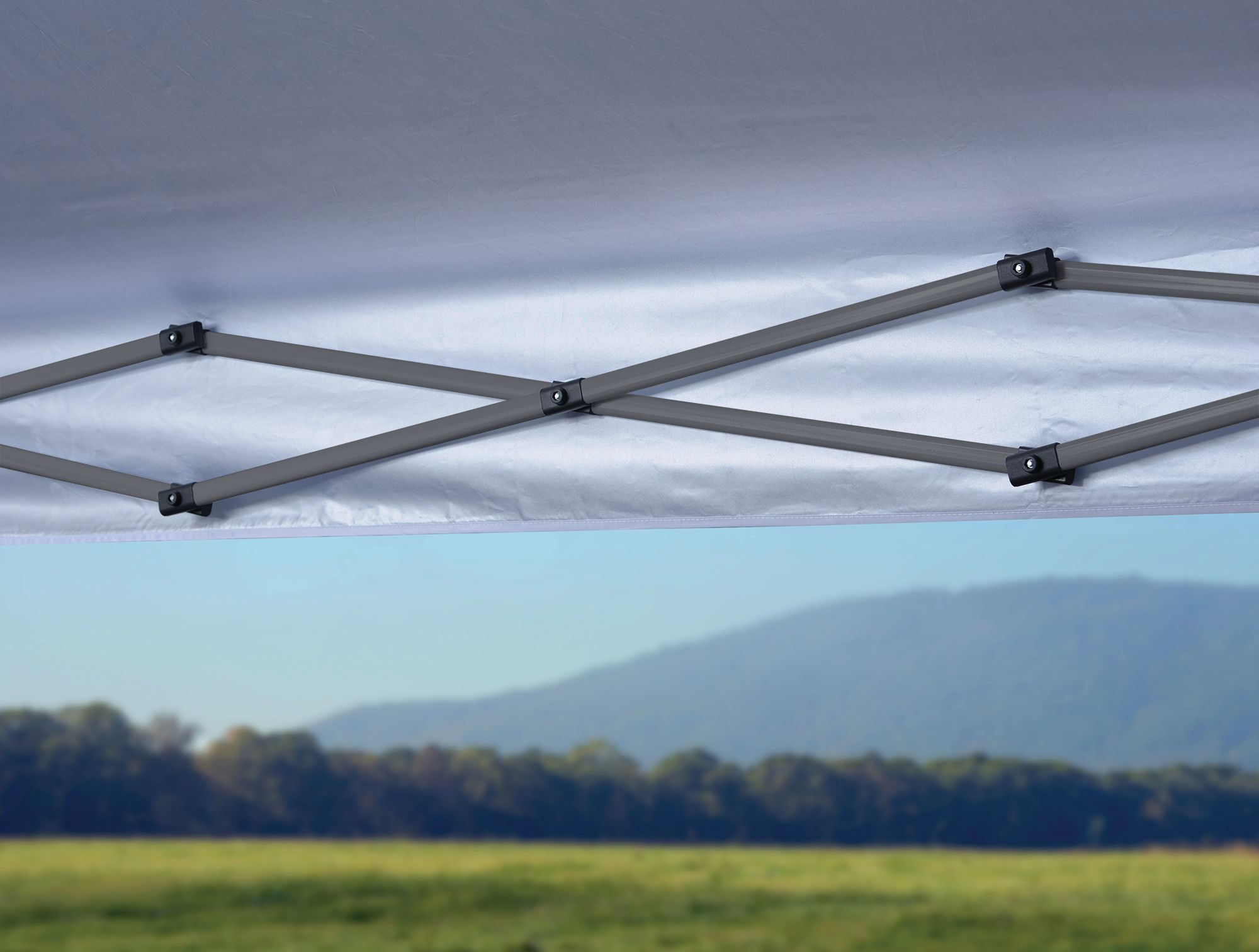 Quik Shade 167512DS EX100 10 x 10 ft. Straight Leg Canopy, White Cover - Gray Frame - image 2 of 9