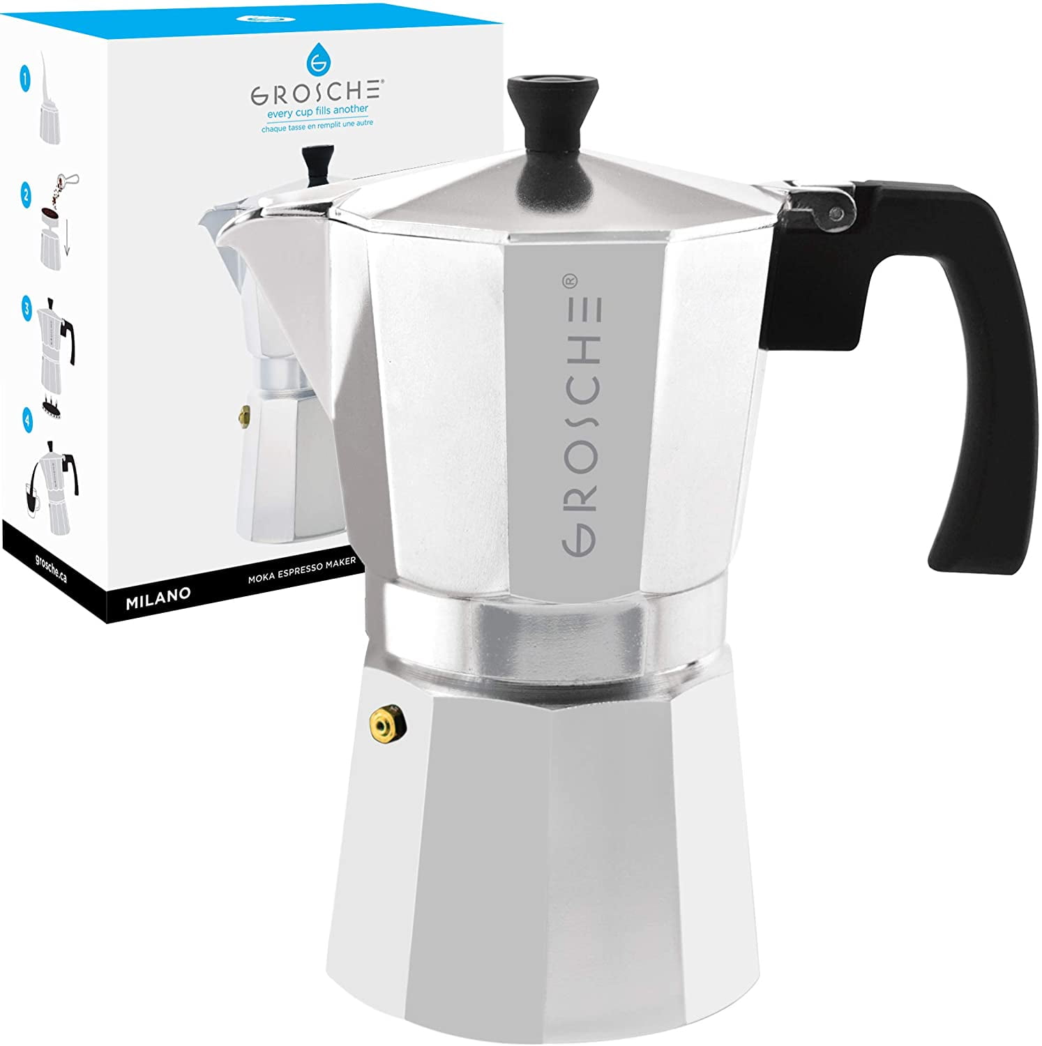 Espresso Maker Moka Pot Coffee Maker Brewer 3 Cups/6 Cups/9 Cups 