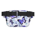 thumbnail image 3 of Fotbe Butterflies Cangurera Cuadrada con Estampado de Doble Capa, Bolsa de Cintura Ajustable Mini para Hombres y Mujeres, 3 of 9