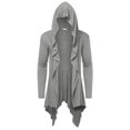 thumbnail image 4 of Unisex Halloween Hooded Cloak Costumes Party Cape Fashionable Halloween Retro Hooded Jacket Long Cardigan Pleated Shawl, 4 of 5