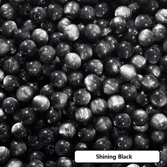 BAOPAI 20Pcs 8mm Resin Beads for DIY Jewelry Making - Glossy Round Beads for Bracelets and Keychains Durable Craft Supplies in Multicolor