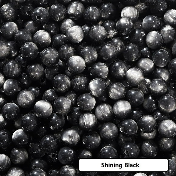 Naittoop 20Pcs Resin Beads 8mm Resin Beads For Keychain Making 8mm Resin Beads For Bracelet Making Multicolor
