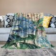 thumbnail image 2 of Chilfamy Flowers Leaves Painting Flannel Throw Blankets for All Seasons | Super Soft & Long-Lasting Blanket 60x80in, 2 of 6