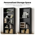 thumbnail image 3 of ZUNMOS 5 Shelf Bookcase, 53 Inch Tall Open Industrial Standing Bookshelf Large Storage for Home Office, Living Room, Bed Room, Black, 3 of 7