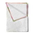 thumbnail image 2 of Pink and White Soft Flannel Fleece Throw Blanket, Orchid Blossoms Corner Ornament on a Dreamy Backdrop Floral Fantasy, Cozy Plush for Indoor and Outdoor Use, 50" x 70", Peach Pink Green, by Ambesonne, 2 of 5