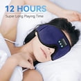 thumbnail image 2 of LIGHTIMETUNNEL Auriculares para Dormir, Máscara para Dormir Bluetooth 3D, Auriculares para Dormir Lavables con Altavoces Estéreo Ultra Finos Micrófono Manos Libres para Insomnio Viajes Color Azul, 2 of 5