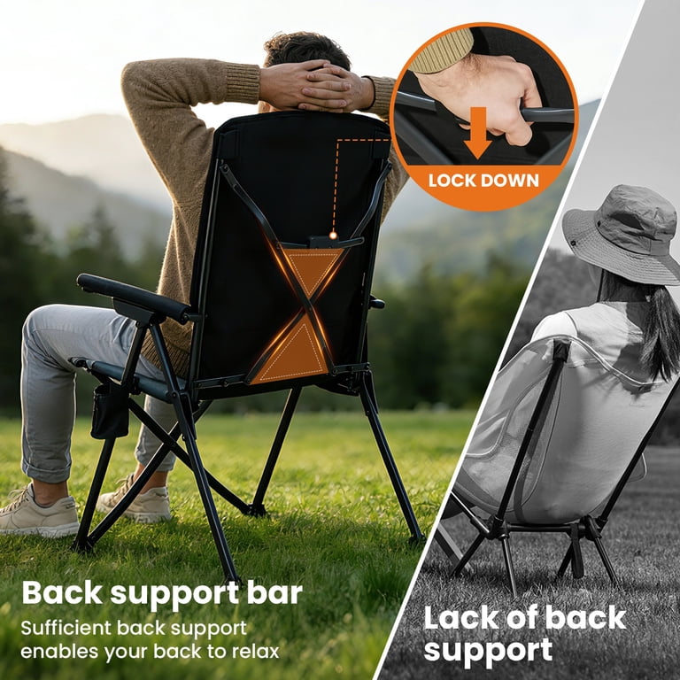 Ever Advanced Reclining Camping Chair, 4-Level Adjustable Back photo 4