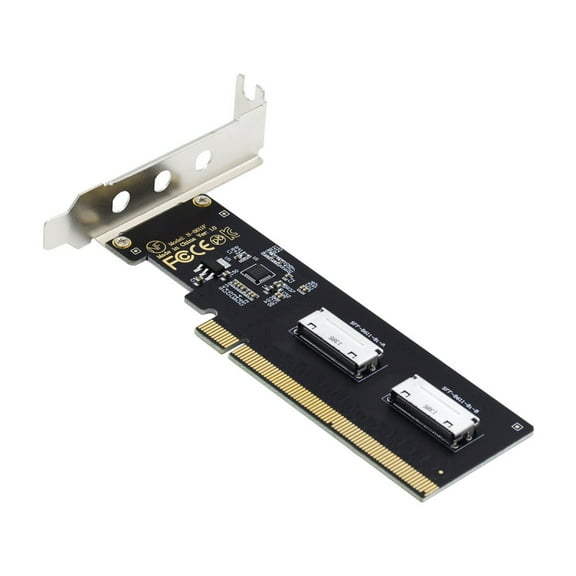 CY PCIE PCI-Express 16x to Dual Oculink SFF-8612 SFF-8611 8x VROC Adapter for Mainboard SSD Graphics Card