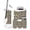Color 1, variant on Bathroom Accessory Set 6 Piece Leopard Print Watercolor Beige Black Trash can, Toothbrush Holder, Toothbrush Cup, Soap Dispenser, Soap Dish, Toilet Brush Holder